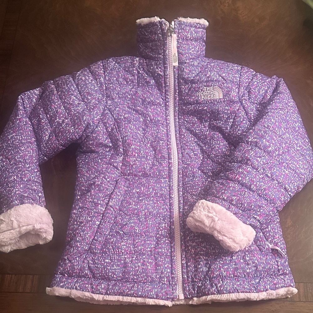 The North Face Speckled Purple and Pink Jacket